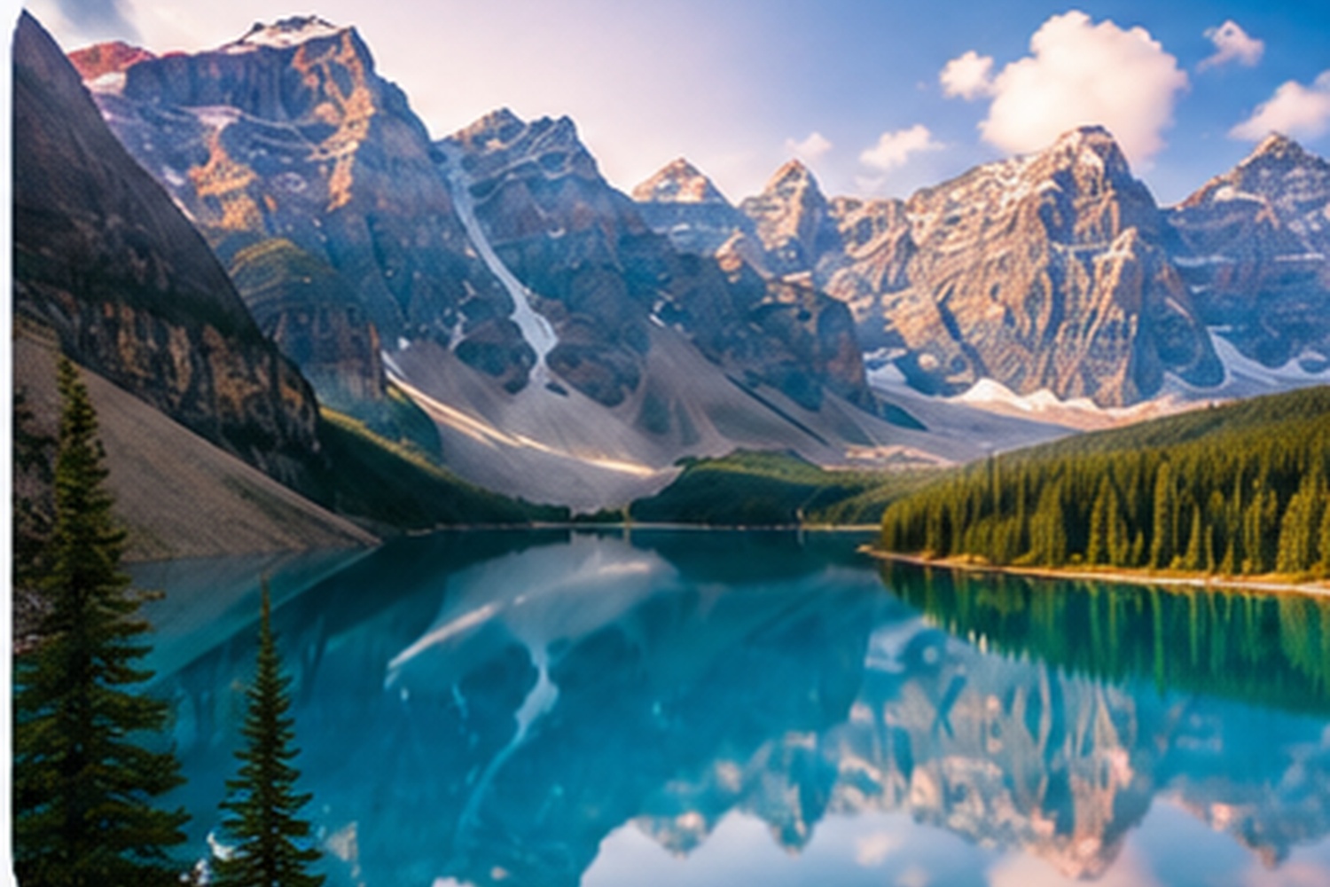 Mountain lake landscape